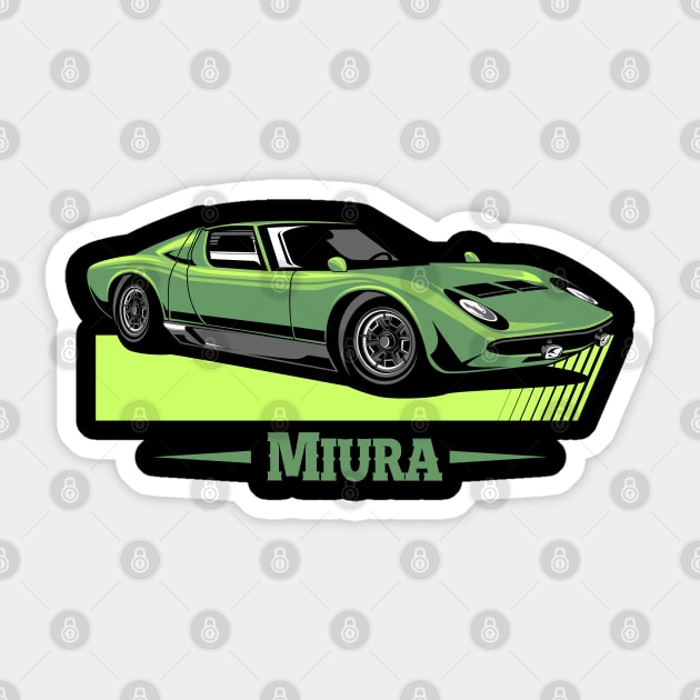 Lamborghini Miura Green Sticker by aredie19